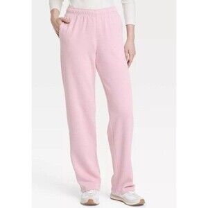 Universal Thread Women's Leisure Studio‎ Mid-Rise Straight Leg Sweatpants Pink